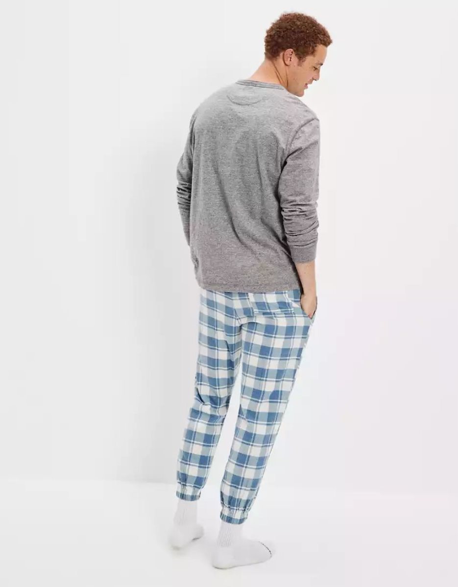 Loungewear American Eagle AE Flannel Joggers Blanche Homme | EIM-81875329